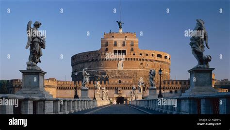 Roma Castel Santangelo Con Su Archifamoso Puente Y Estatuas