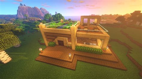 Minecraft Starter House Tutorial Plains Biome Youtube
