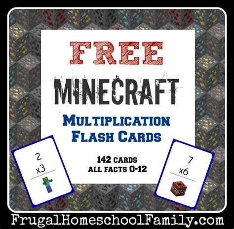 Use them from the browser or print them to use offline. FREE Minecraft Multiplication Flash Cards