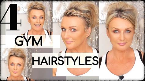Four Gym Hairstyles For Shoulder Length Hair Youtube