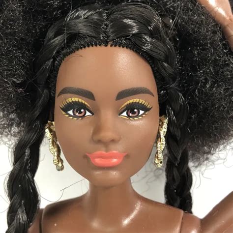 Nude Barbie Extra Doll Articulated Body Stunning Aa Daisy Face Afro With Braids Picclick