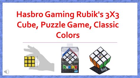 Hasbro Gaming Rubiks 3x3 Cube Puzzle Game Classic Colors Youtube