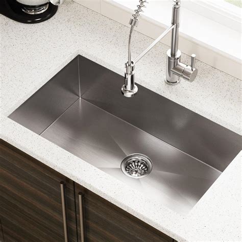 Stainless Steel Single Bowl Kitchen Sink Exclusive Heritage 33″ X 22