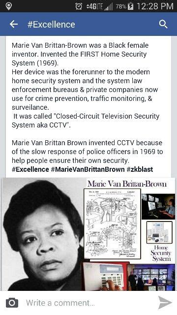 Marie Van Britten Brown Invented The First Home Security Systemcctv
