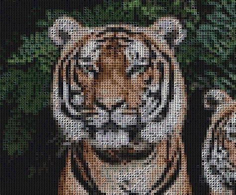 Pair Of Tigers Counted Cross Stitch Pdf Pattern Tiger King Etsy