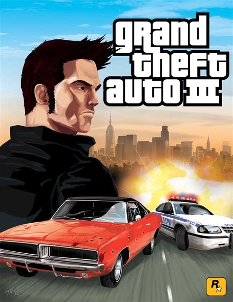 Gta 3 Movie Style Poster Grand Theft Auto Artwork Grand Theft Auto