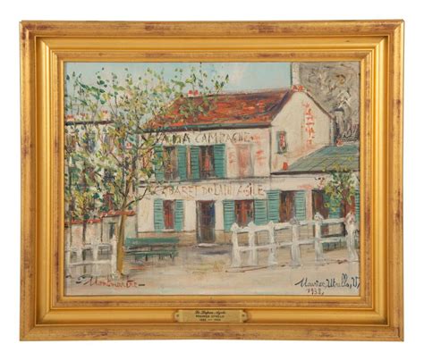 Sold Price Maurice Utrillo French 1883 1955 Le Lapin Agile 1938