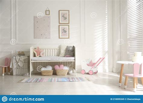 Baby Room Interior With Stylish Furniture And Toys Stock Image Image