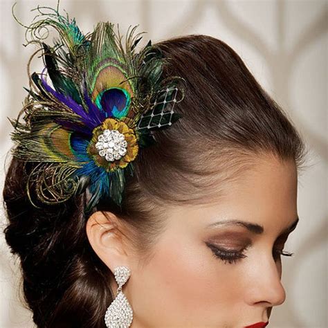New Tiara Noiva Crown Jewelry Tiara Newest Rhinestones Peacock Feather Bridal Peacock Hair