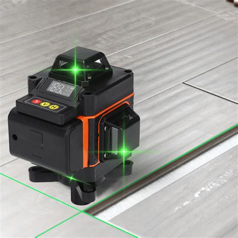 4d 16 Lines Laser Level Green Light Auto Self Leveling 360° Rotary