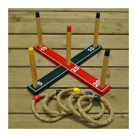 Quoits Garden Ring Toss Game Traditional Wooden Lawn Outdoor Etsy