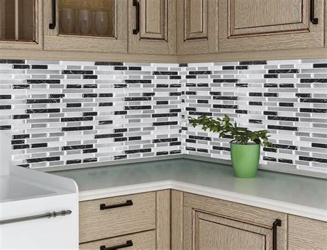 Installing Mosaic Tile Backsplash With Peel And Stick Mosaic Tiles