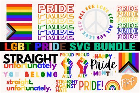 LGBT Pride SVG Bundle Pride Month SVG Cut Files For Cricut