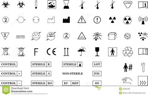 Volledige Medische Verpakkende Symbolen Vector Illustratie