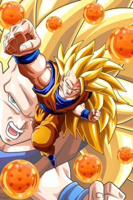 Dragon Ball Superz Poster Goku Ssj3 Fist Wdragon Balls 12inx18in Free