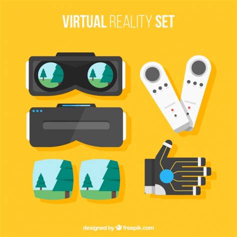 Si quieres probar estos juegos, simplemente clica en el nombre del que más te llame la atención y empieza a jugar: Set de elementos planos de realidad virtual | Descargar Vectores gratis