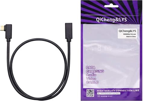 QiCheng LYS Cable de extensión USB C tipo C macho a hembra Thunderbolt