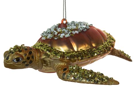 Inch Sea Turtle Blown Glass Christmas Ornament Walmart Com