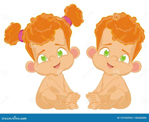 Twins Are Naked Stock Illustration Illustration Of Nursery