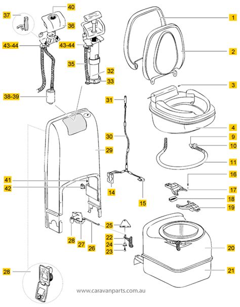 Toilet Diagram Exploded View