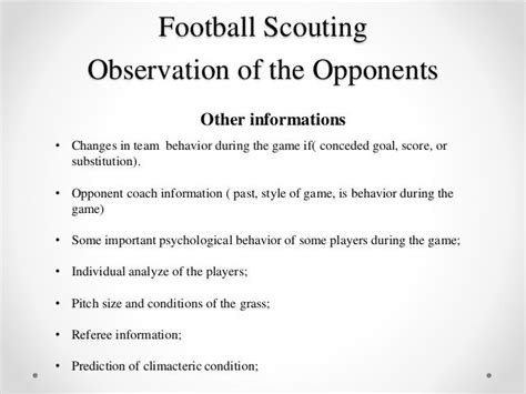 Football Scouting Report Template 4 Templates Example Templates