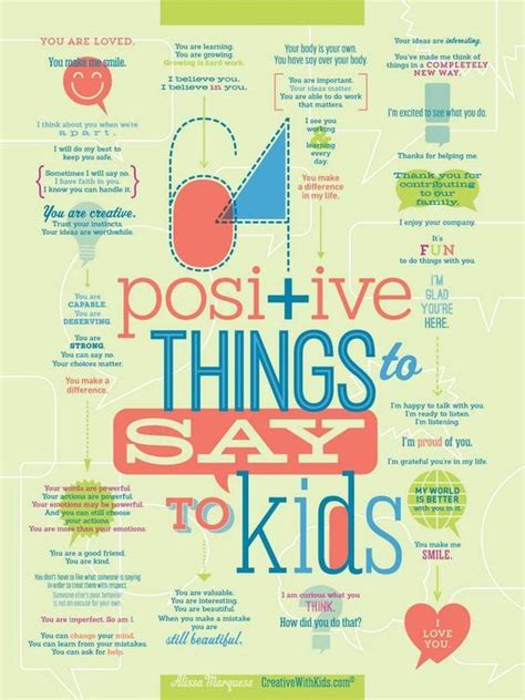 64 Positive Things To Say To Kids Words Of Encouragement