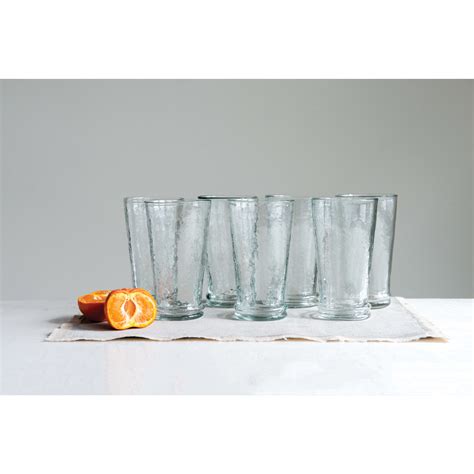 3 1 2 round x 6 h 16 oz recycled glass drinking glass