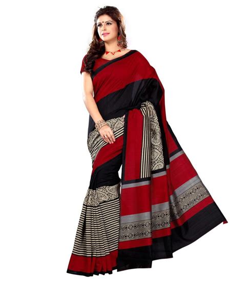 Cutie Pie Red Bhagalpuri Silk Saree Buy Cutie Pie Red Bhagalpuri Silk