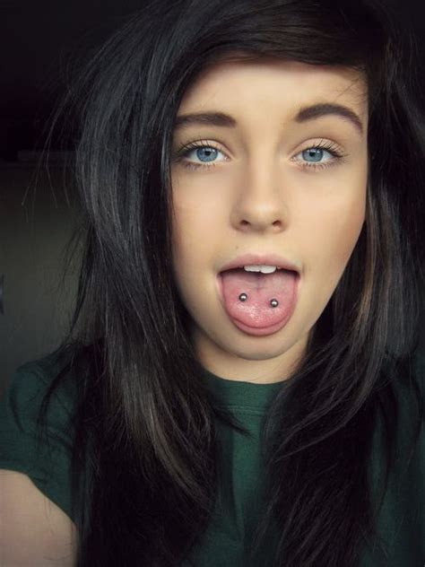 I Want Double Tongue Piercing Like This Double Tongue Piercing