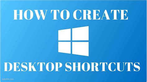 How To Create Desktop Shortcut Icons On Windows 10 Youtube