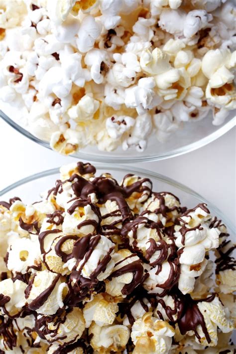 dark chocolate drizzled popcorn recipe chocolate drizzled popcorn chocolate drizzle snacks