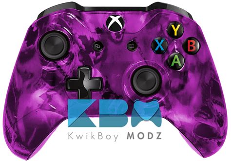 Custom Purple Battered Skulls Xbox One Controller