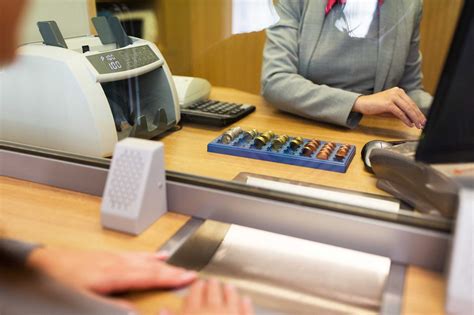 Clerk Counting Cash Money At Bank Office Web Northeastern Security