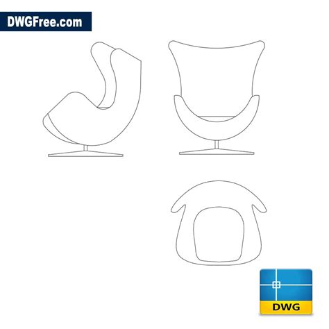 Sillon Egg Chair Dwg Download Autocad Blocks Model Autocad