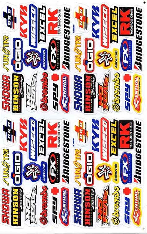 Sponsor Racing Decal Sticker Tuning Racing Sheet Size 27 X 18 Cm For