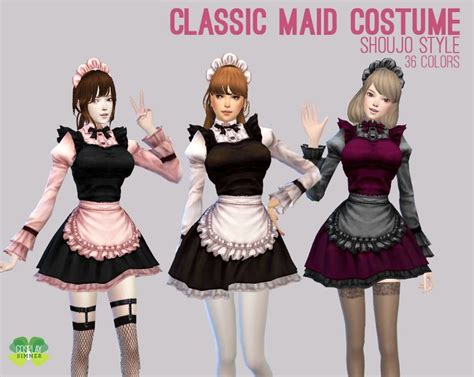 Classic Maid Costume For The Sims 4 By Cosplay Simmer Spring4sims