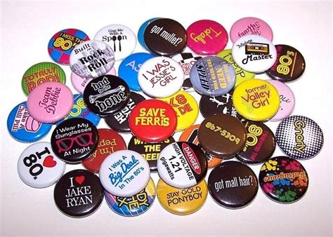 Everything 80s Buttons Party Favor 10 Pack 1 Or Etsy 80 S Theme
