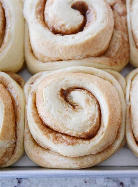 {both oven baked & machine} freshly baked bread, still warm from the oven, sliced thick, slathered with real butter and topped with some homemade strawberry jam or slices of thick cheese, delicious! How to Make Cinnamon Rolls Ahead of Time | Mel's Kitchen ...