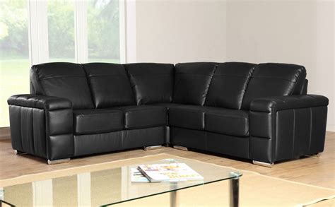 Plaza Black Leather Corner Sofa Sofa Online Online Furniture Recliner