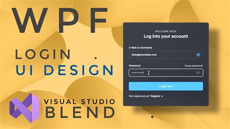 Wpf Tutorial Xaml Ui Design In Visual Studio Blend 2019 Sign Up