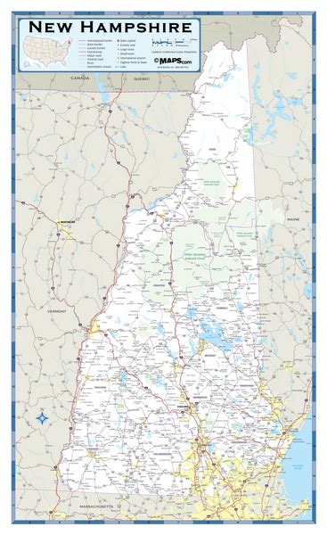 New Hampshire Highway Wall Map