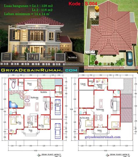 Denah Rumah Mewah Lantai Denah Rumah House Blueprints Desain Rumah