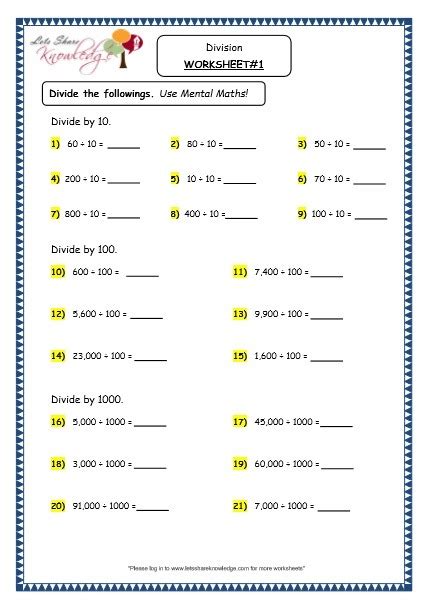 Division By Multiples Of 10