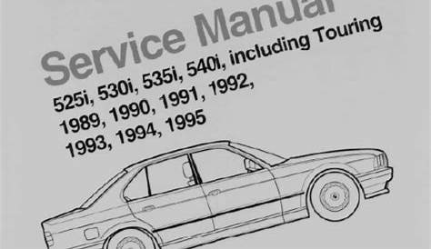 bmw 5 series service manual