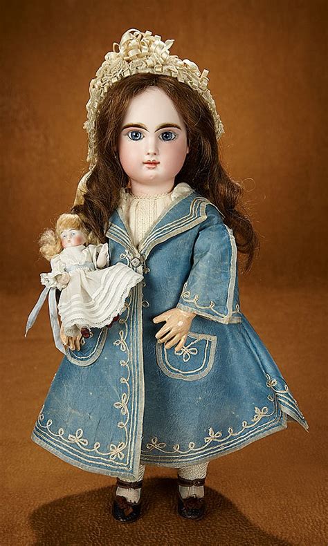 French Bisque Bebe Mascotte By May Freres With Her Own All Bisque Doll