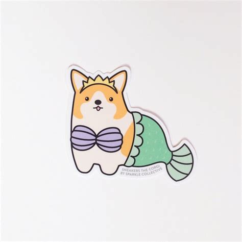 Dog tumblr cute cat drawings aesthetic gallery animals in. Sneakers the Corgi Vinyl Sticker: MerCorg | Cute stickers ...