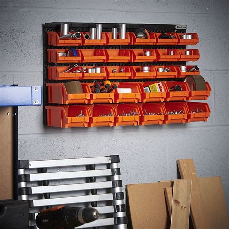 30pc Diy Organiser Wall Mounted Storage Bins Garage