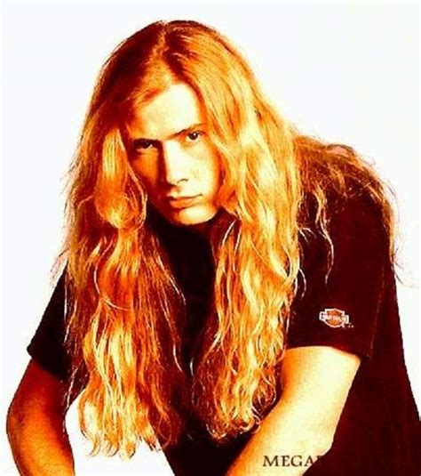 1990 Mens Hairstyle Long Curly Haircut Dave Mustaine Metal Hairstyles