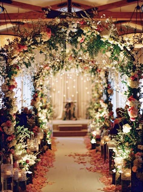 Gorgeous Fairytale Wedding Ceremony Decoration Ideas Indoor Wedding