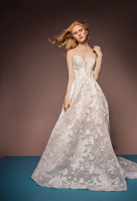 The Carina Gown From The Badgleymischkabride 2019 Collection A Line Wedding Dress Badgley